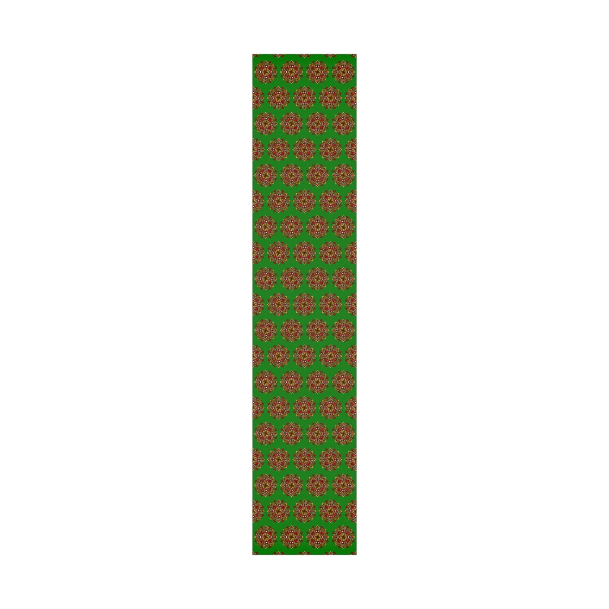 Festive Green Mandala Gift Wrap Paper - Premium Quality for Christmas Gifts - Blululi