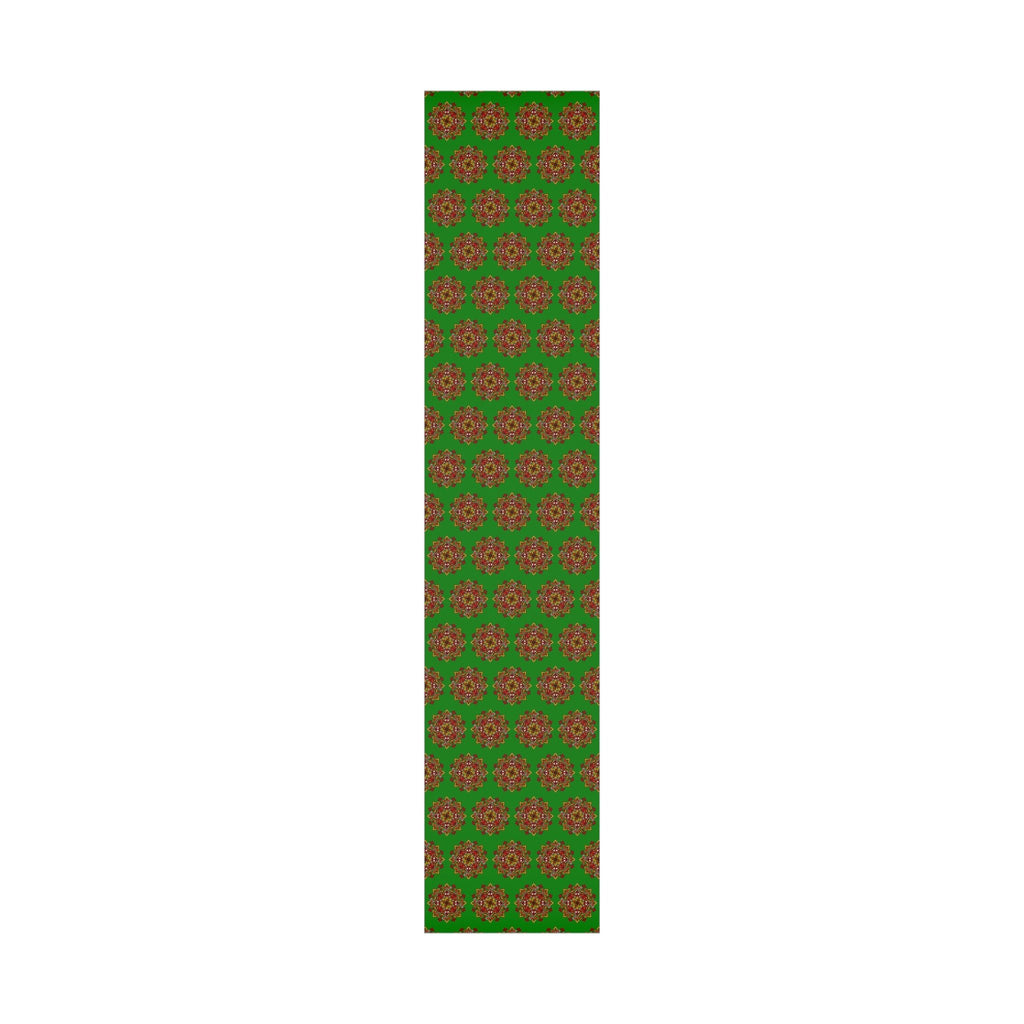 Festive Green Mandala Gift Wrap Paper - Premium Quality for Christmas Gifts - Blululi