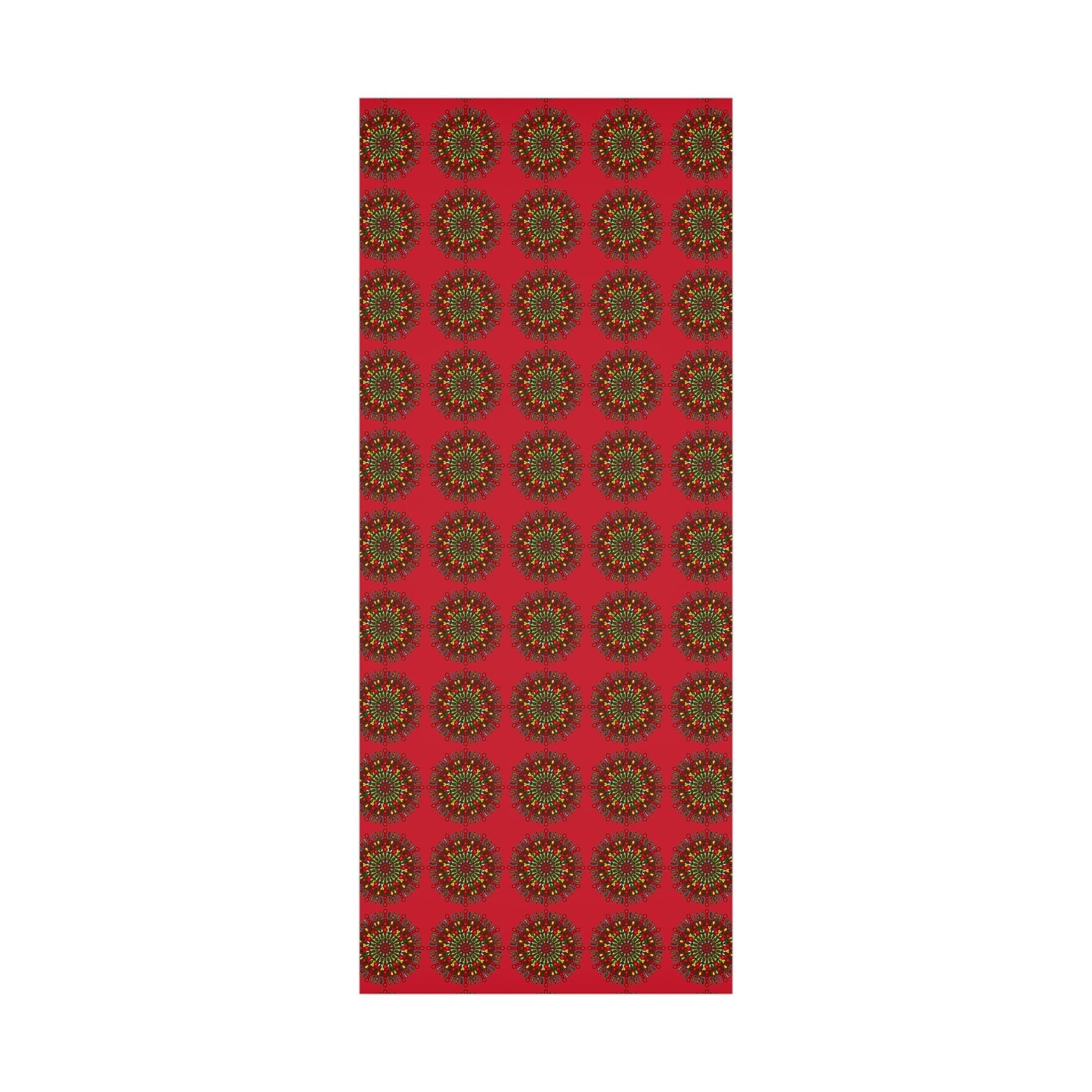 Festive Red Mandala Gift Wrap Paper - Premium Quality for Christmas Gifts - Blululi