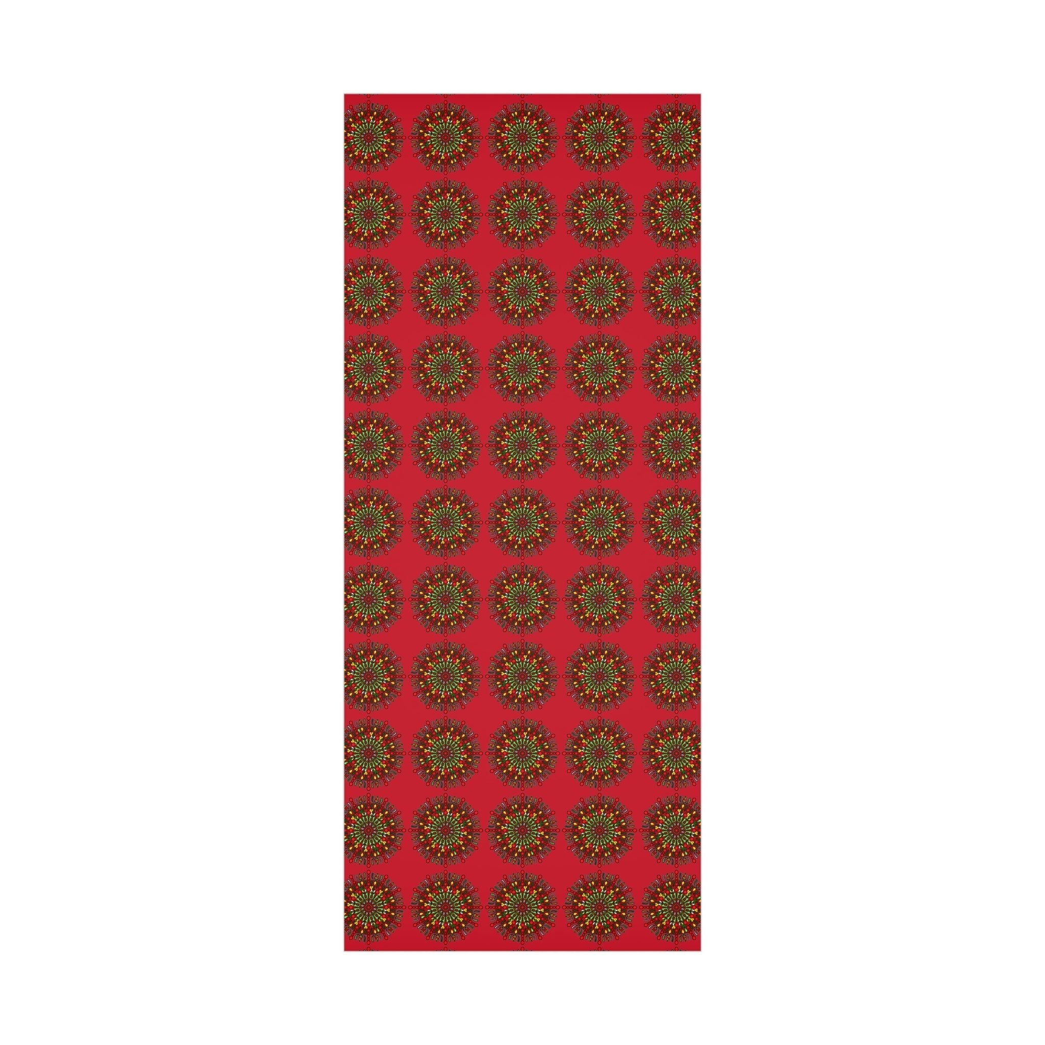 Festive Red Mandala Gift Wrap Paper - Premium Quality for Christmas Gifts - Blululi