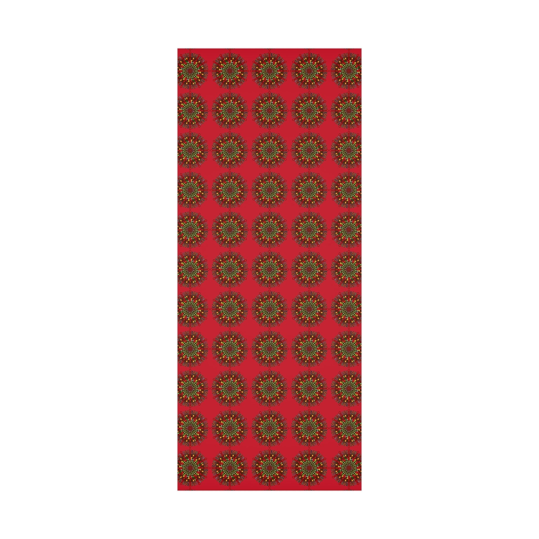 Festive Red Mandala Gift Wrap Paper - Premium Quality for Christmas Gifts - Blululi