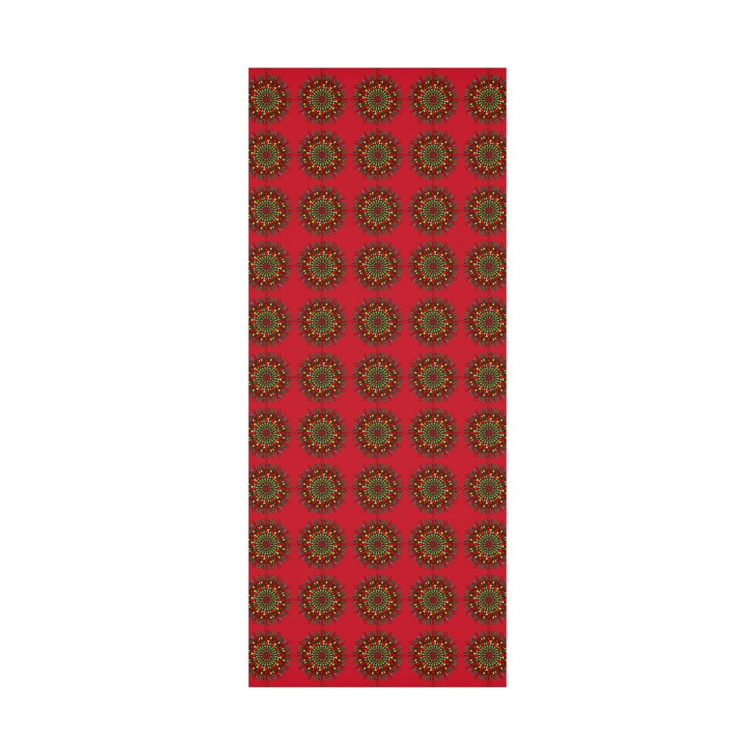 Festive Red Mandala Gift Wrap Paper - Premium Quality for Christmas Gifts - Blululi