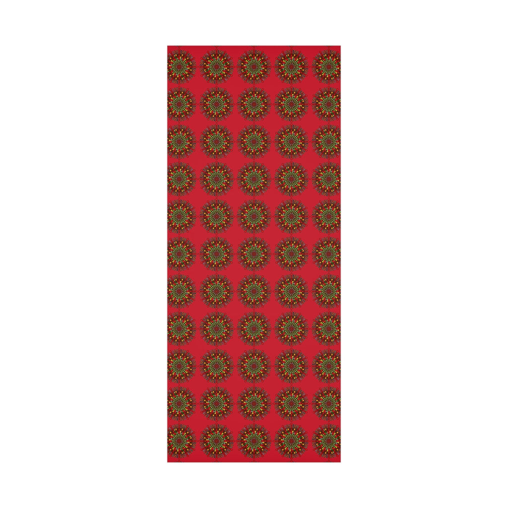 Festive Red Mandala Gift Wrap Paper - Premium Quality for Christmas Gifts - Blululi