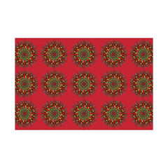 Festive Red Mandala Gift Wrap Paper - Premium Quality for Christmas Gifts - Blululi