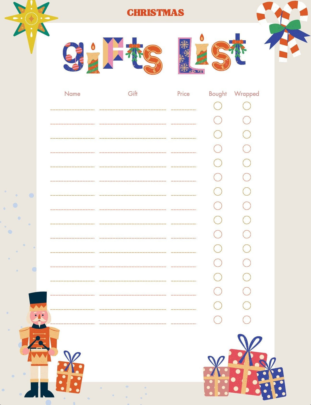 Festive Season Templates - Holiday Organization & Budget Planner digital download - Blululi