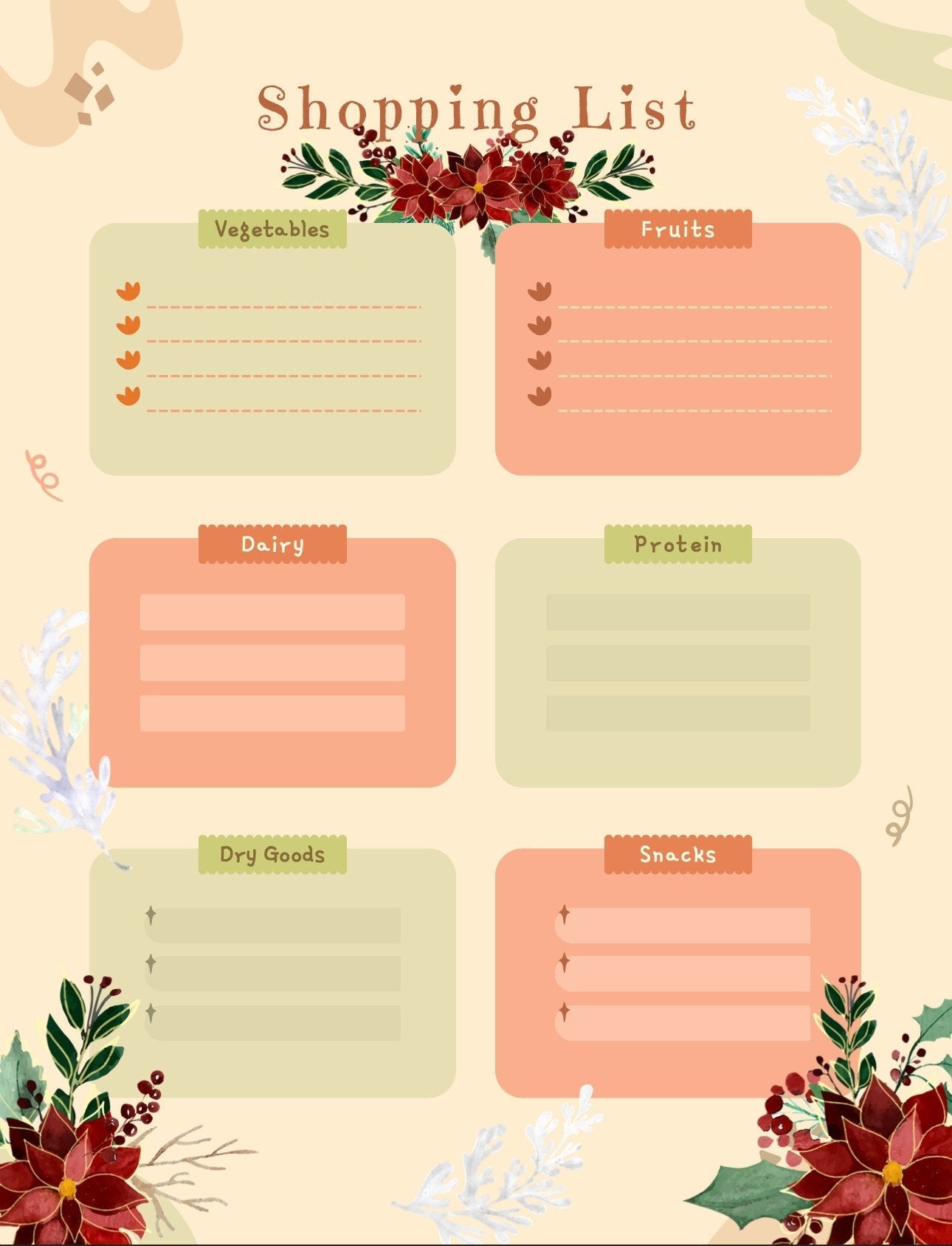 Festive Season Templates - Holiday Organization & Budget Planner digital download - Blululi