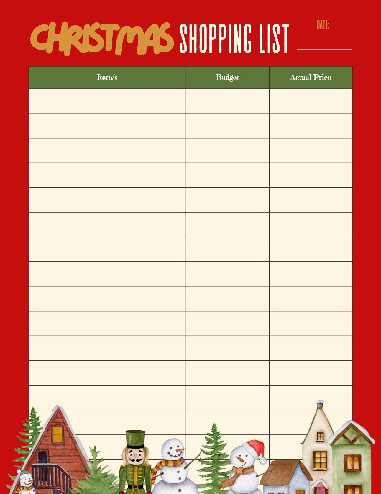 Festive Season Templates - Holiday Organization & Budget Planner digital download - Blululi