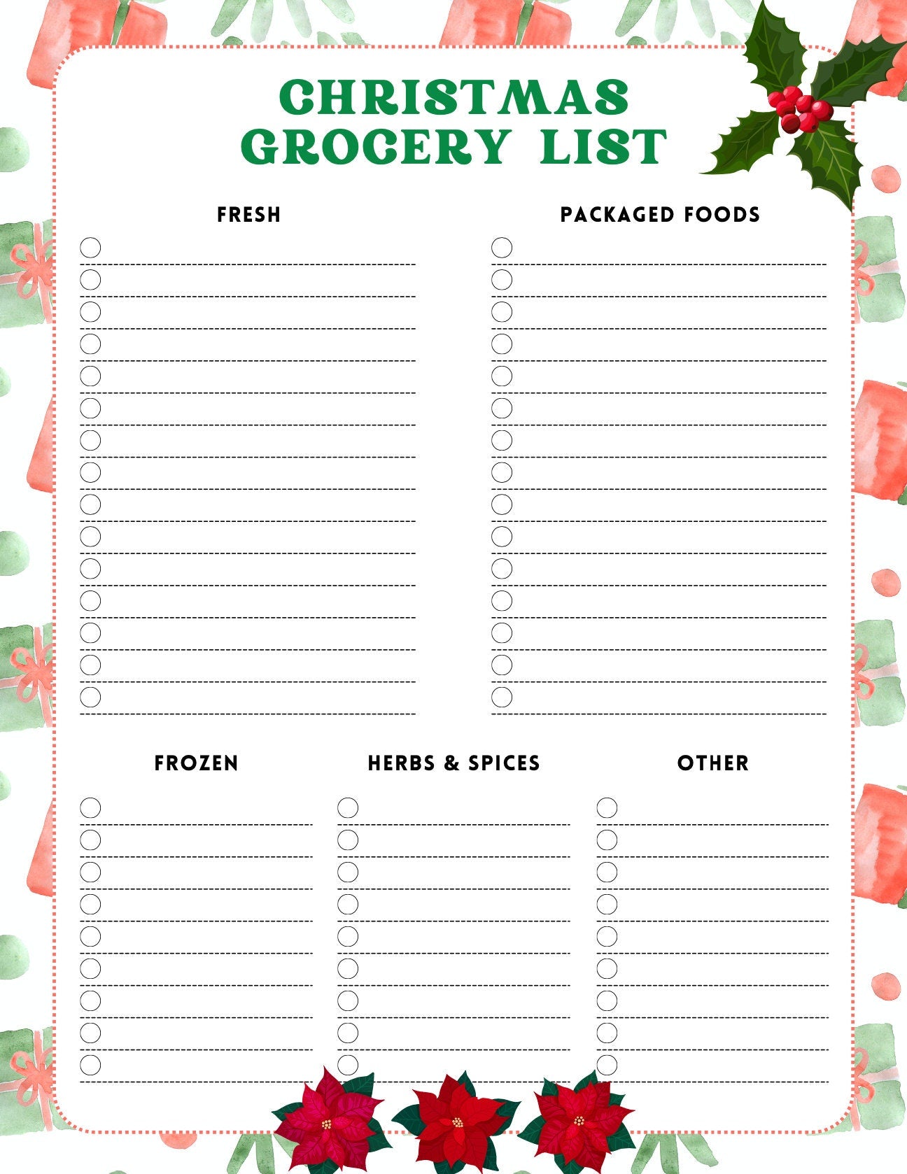 Festive Season Templates - Holiday Organization & Budget Planner digital download - Blululi