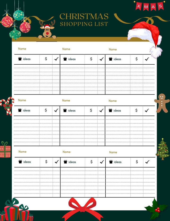 Festive Season Templates - Holiday Organization & Budget Planner digital download - Blululi