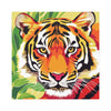 Fierce Tiger Face Art Print - Colorful Savanna Design Poster - Blululi