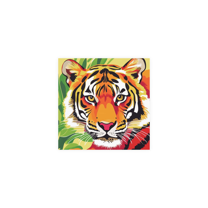 Fierce Tiger Face Art Print - Colorful Savanna Design Poster - Blululi