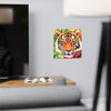 Fierce Tiger Face Art Print - Colorful Savanna Design Poster - Blululi