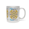 First Year Wedding Anniversary Gift - "1 Year Down, Forever to Go" Metallic Mug (Silver/Gold) - Blululi