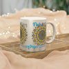 First Year Wedding Anniversary Gift - "First of Many, Paper Anniversary" Metallic Mug (Silver/Gold) - Blululi