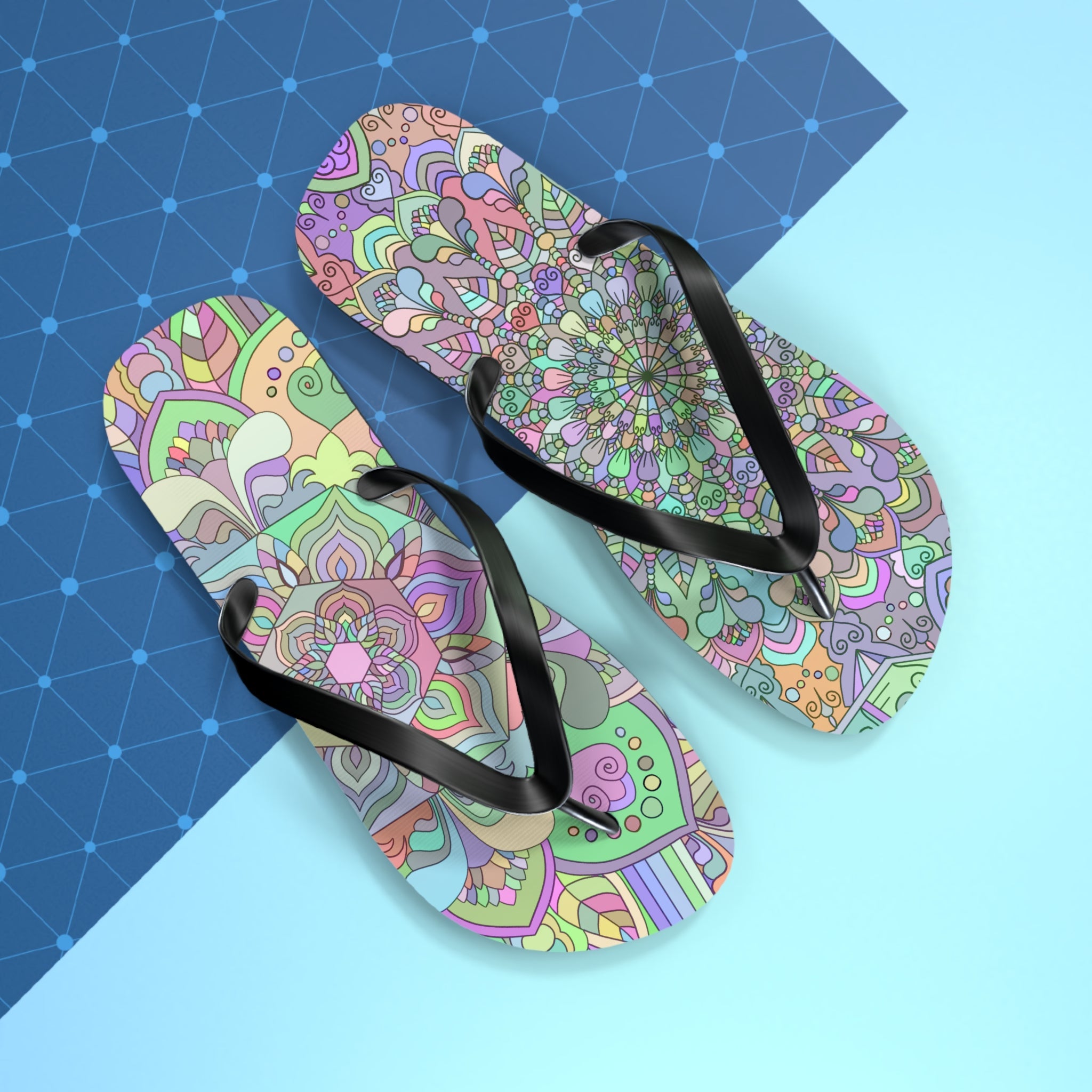 Flip Flops, Mandala Art Hand Drawn - Blululi