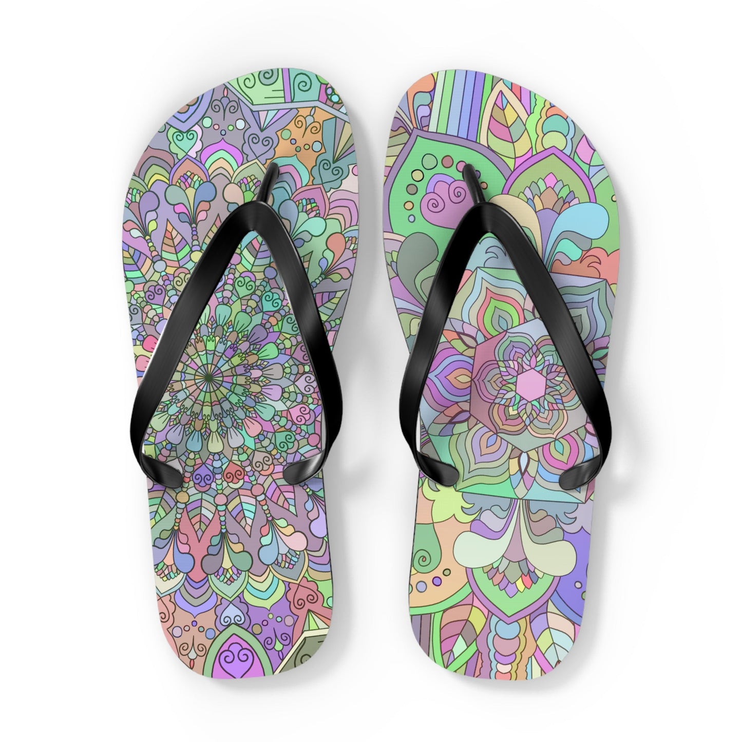 Flip Flops, Mandala Art Hand Drawn - Blululi