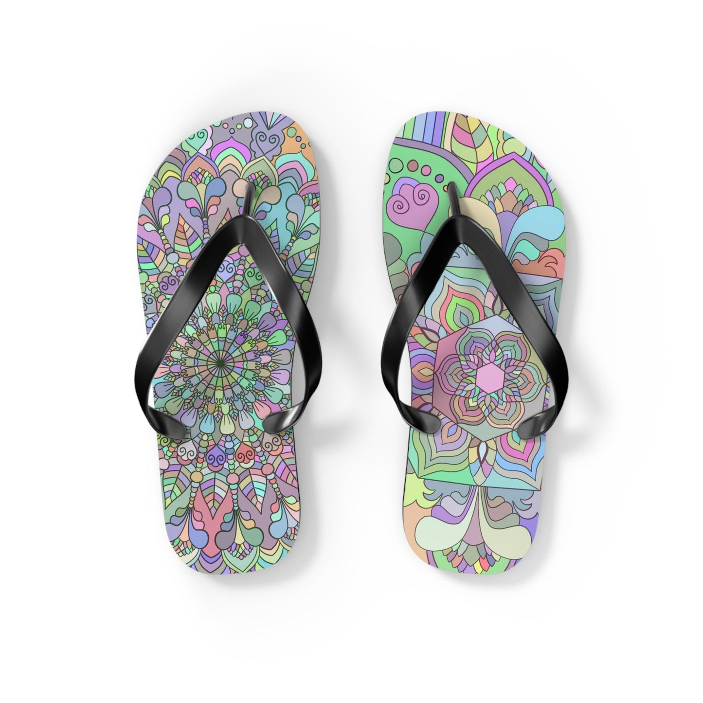 Flip Flops, Mandala Art Hand Drawn - Blululi