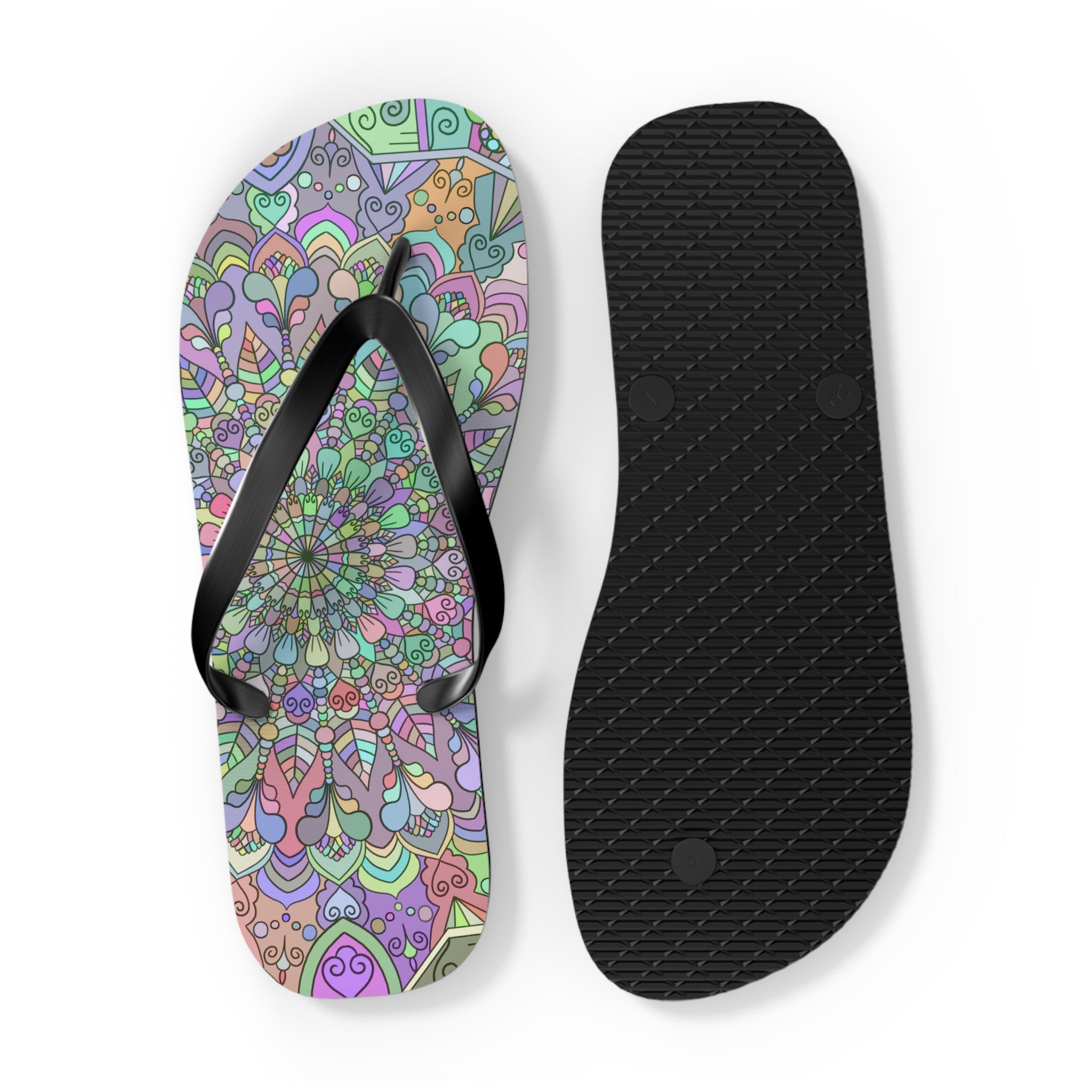 Flip Flops, Mandala Art Hand Drawn - Blululi