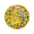 Floor Cushion Christmas Mandala Art Drawn by Hand - Tufted Floor Pillow, Round - Blululi