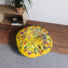 Floor Cushion Christmas Mandala Art Drawn by Hand - Tufted Floor Pillow, Round - Blululi