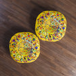 Floor Cushion Christmas Mandala Art Drawn by Hand - Tufted Floor Pillow, Round - Blululi