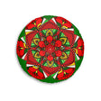 Floor Cushion Christmas Mandala Art - Hand - Drawn Tufted Round Pillow - Original Fine Art - Blululi