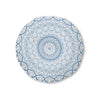 Floor Cushion Handmade Mandala Art - Steel Blue - Drawn by Hand - Tufted Floor Pillow, Round - Blululi