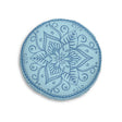 Floor Cushion Handmade Mandala Art - Steel Blue on Light Blue background - Drawn by Hand - Tufted Floor Pillow, Round - Blululi