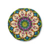 Floor Cushion Mandala Art Drawn by Hand - Tufted Floor Pillow, Round - Blululi