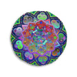 Floor Cushion Mandala Art Hand Drawn - Beautiful colorful Mandala on Dark Blue background - Tufted Floor Pillow, Round - Blululi