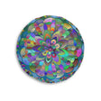 Floor Cushion Mandala Art Hand Drawn - Beautiful colorful Mandala on Light Blue background - Drawn by Hand - Tufted Floor Pillow, Round - Blululi