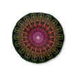 Floor Cushion Mandala Art Hand Drawn - Flower colors on Black background - Drawn by Hand - Tufted Floor Pillow, Round - Blululi