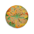Floor Cushion Mandala Art hand - drawn - Tufted Floor Pillow, Round, Dune - Blululi