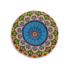 Floor Cushion Mandala Art - Tufted Floor Pillow, Round - Blululi