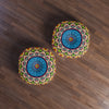 Floor Cushion Mandala Art - Tufted Floor Pillow, Round - Blululi