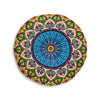 Floor Cushion Mandala Art - Tufted Floor Pillow, Round - Blululi