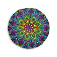 Floor Cushion Mandala Art - Tufted Floor Pillow, Round - Blululi