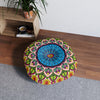 Floor Cushion Mandala Art - Tufted Floor Pillow, Round - Blululi