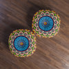 Floor Cushion Mandala Art - Tufted Floor Pillow, Round - Blululi