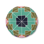 Floor Cushion Original Fine Art - Tufted Floor Pillow, Round - Blululi