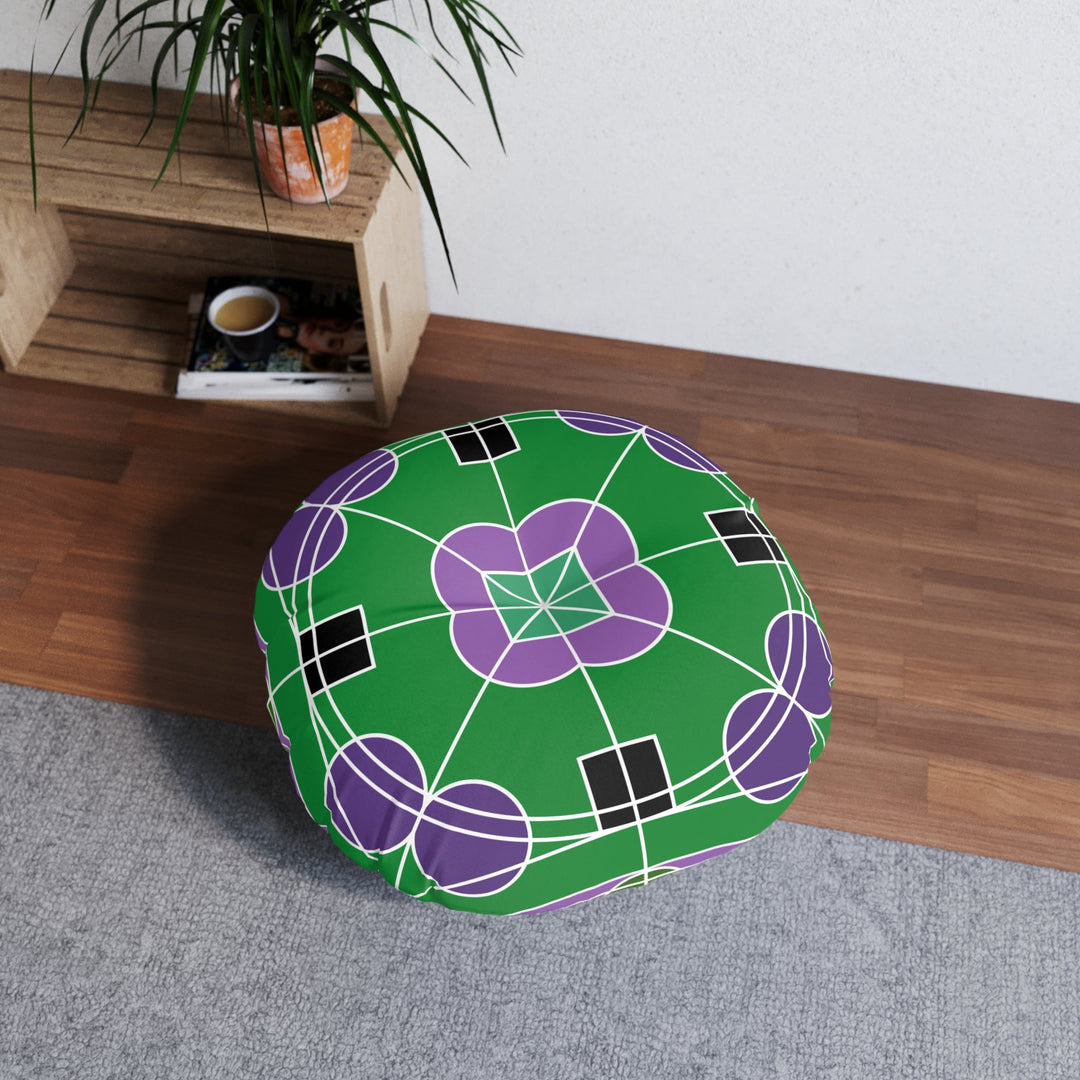 Floor Cushion Original Fine Art - Tufted Floor Pillow, Round - Blululi