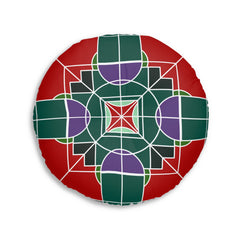 Floor Cushion Original Fine Art - Tufted Floor Pillow, Round - Blululi