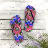 Floral Mandala Flip Flops - Bohemian Summer Style Shoes - Blululi