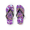 Floral Mandala Flip Flops - Pink & Purple Shoes - Blululi