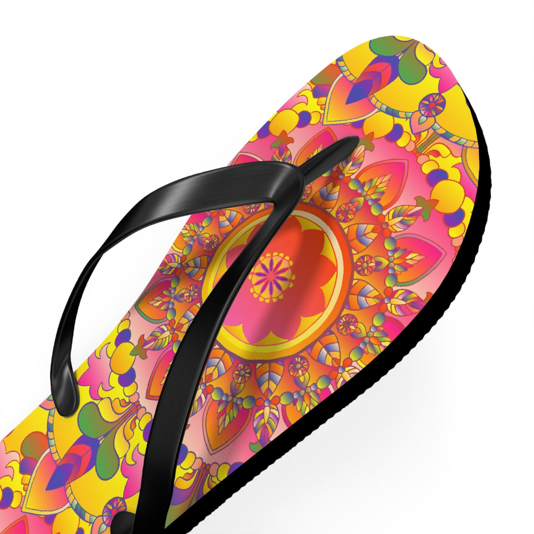 Floral Mandala Flip Flops - Summer Vibes Shoes - Blululi