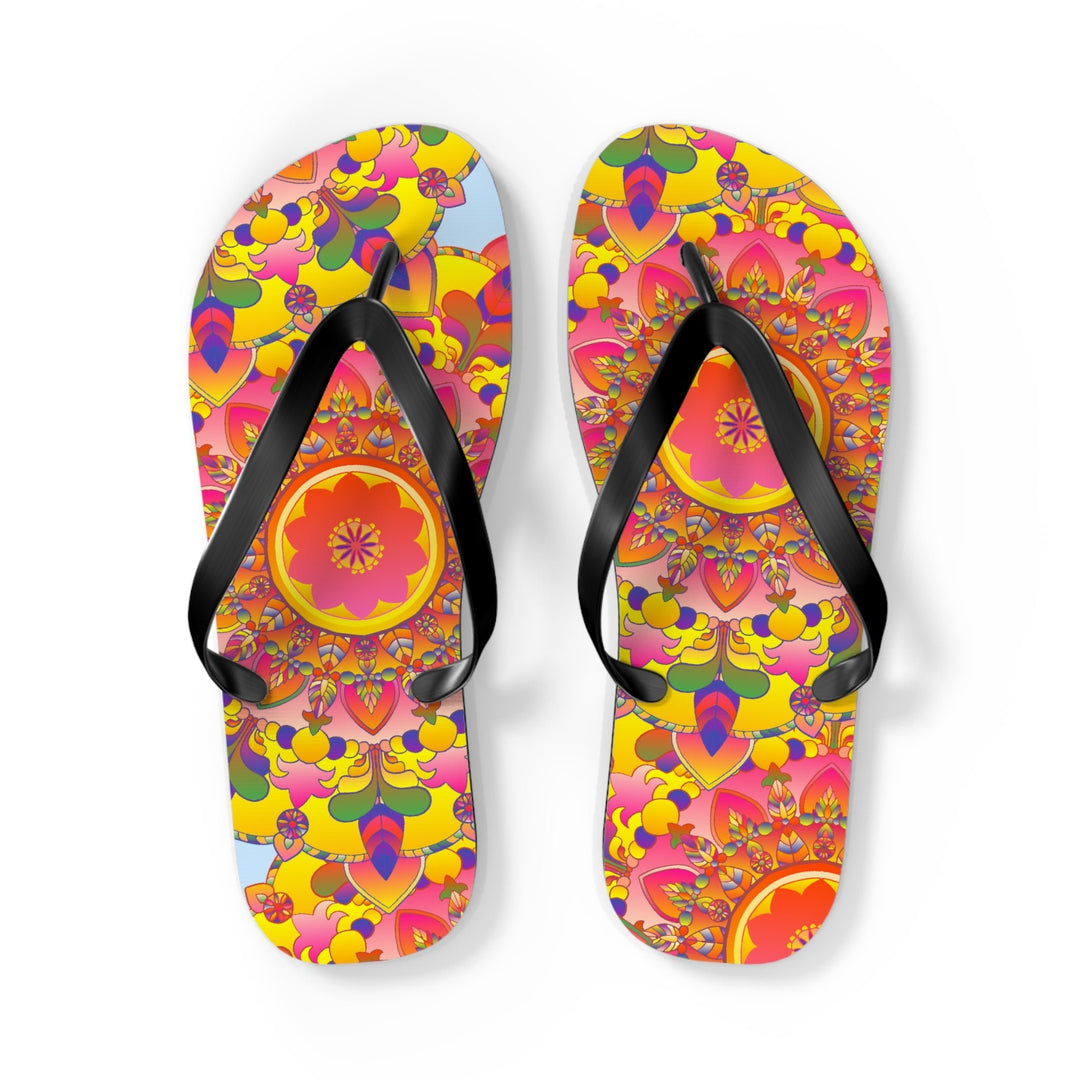 Floral Mandala Flip Flops - Summer Vibes Shoes - Blululi