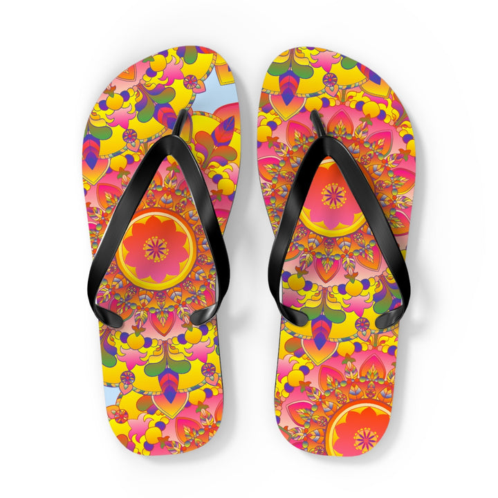 Floral Mandala Flip Flops - Summer Vibes Shoes - Blululi