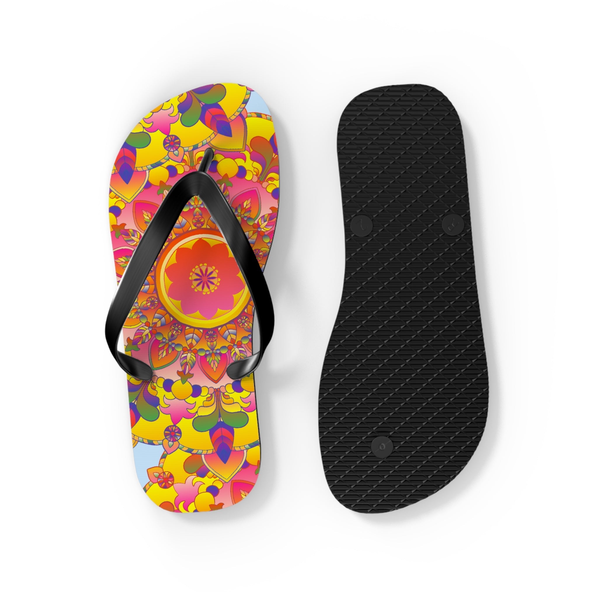 Floral Mandala Flip Flops - Summer Vibes Shoes - Blululi