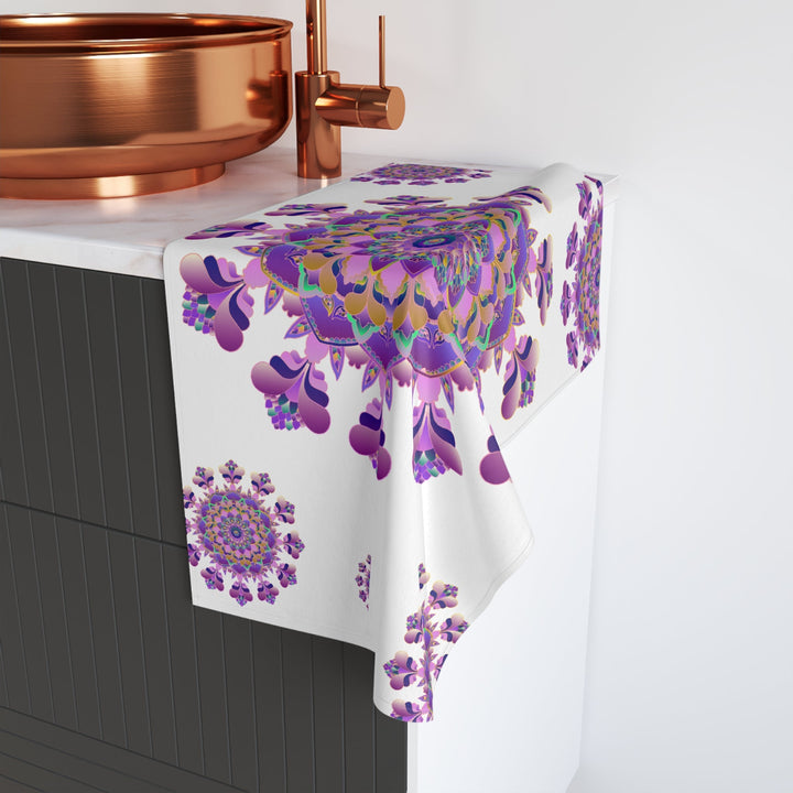 Floral Mandala Hand Towel - Colorful & Soft Home Decor - Blululi