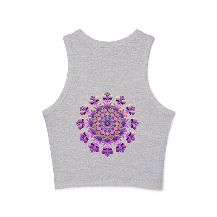 Floral Mandala Racerback Tank Top Tank Top - Blululi